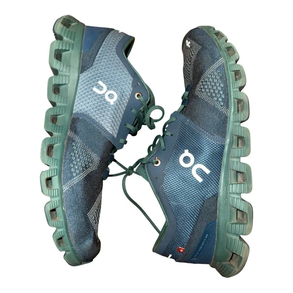 On Cloud X Men's Running Shoes Storm Tide Teal Green Activewear 40.99703 Size 10